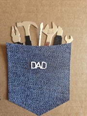 1 Pocket Of Tools For Dad Cardstock die cuts scrapbook card