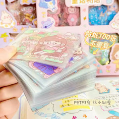Kawaii Stickers Set (100 Sheets) – Cute Waterproof Kids Cartoon Girl Summer