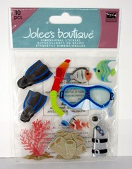 Jolee’s boutique Snorkeling 10 Dimensional Stickers, 2009, Brand New, Scrapbook