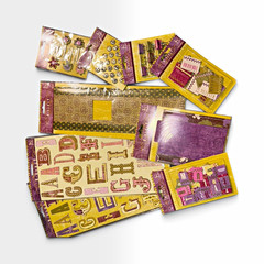 K&Company K-BUZZ Scrapbooking Embellishment Lot Alphabet Stickers & Clips