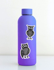 Black and White Owl Die Cut Vinyl Stickers Set Scrapbooking Laptop Waterbottle