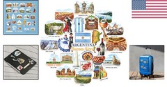 Waterproof Argentina Culture Sticker Collection – 28 Multicolor Travel Designs