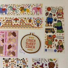 Pipsticks Stickers Set Carousel Strongman Animals & More