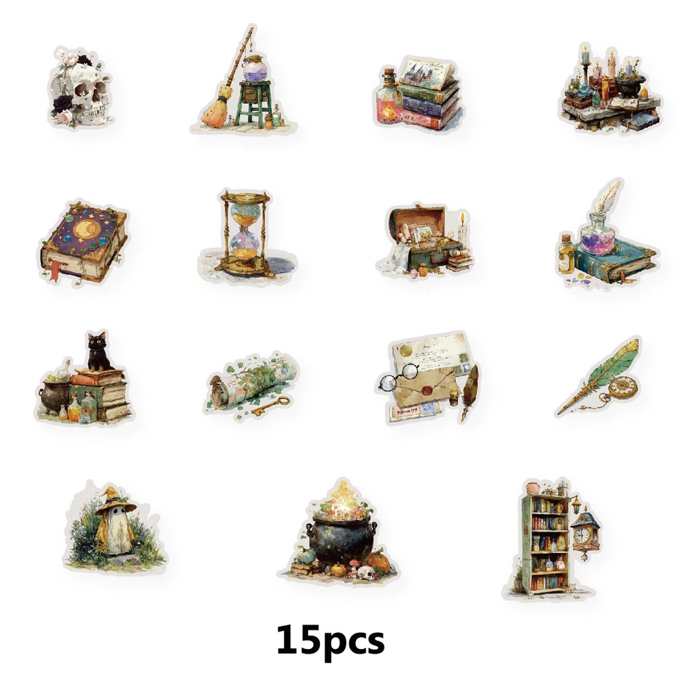 Starburst Witchcraft Magic Furniture Pattern Vintage Stickers for Scrapbooking S