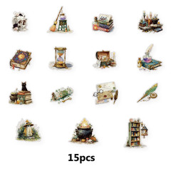 Starburst Witchcraft Magic Furniture Pattern Vintage Stickers for Scrapbooking S