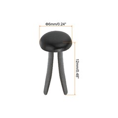 100Pcs Paper Brass Fasteners Split Pins Pastel Mini,Black,6 x 12 mm