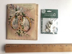 Vintage Wedding Card & Wedding Ring Embellishments Lot
