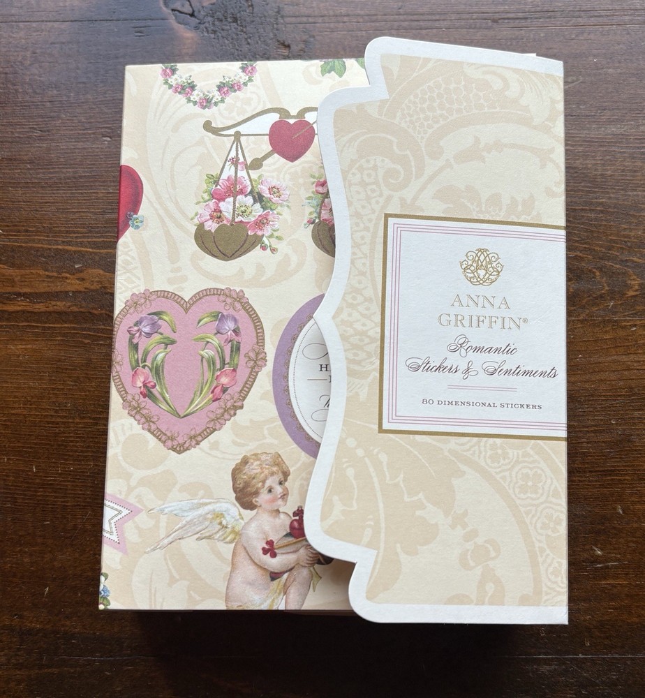 Anna Griffin Romantic Stickers & Sentiments AG1968 ~ 80 Dimensional Stickers NEW