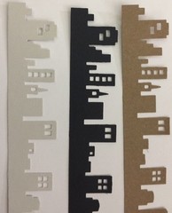 CITYSCAPE BORDER Die-Cuts(3pc) Approx.1-3/4″x 12″Town•Metropolitan •Skyline•USA•