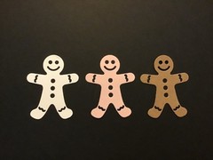 Gingerbread Man Die Cut Embellishments 10 Pcs 2-1/8” x 1-5/8” Scrapbook Cards