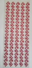 CraftbuddyUS 5 ZigZag Star Self Adhesive Rhinestone Stripes, Color – CERISE DIY
