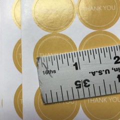 600 Pieces Blue 1.25” Blue Thank You Stickers & 288 7/8” Gold Thank You Labels