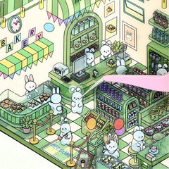 DIY 3D House Stickers,Fun DIY Scene Make Your Own Supermarket Stickers