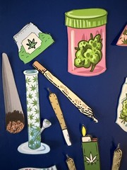 43 Pcs 420 themed junk journal/scrapbooking kit