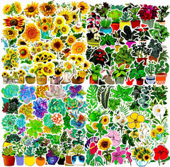 Stickers for Water Bottles 200 Pcs VSCO Sticker Packs Flower and Plant Theme Wat