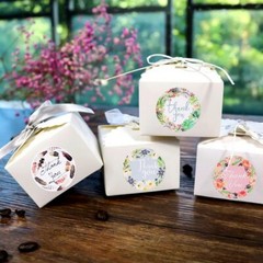 500/1000/4000 Pcs 1 inch Assorted Floral Thank You Stickers Round Sealing Labels