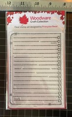 New Creative Expressions Rubber Stamp WOODWARE SCRAP NOTE BOOK PAGE free USA shi
