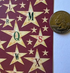 STAR ALPHABET Stickers(4-3/4”x10”)Letters•Words•Numbers•4th of July•Card Making•