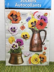 JOT 3 Packages Scrapbooking Stickers Spring Flowers Watering Cans Hearts Love XO
