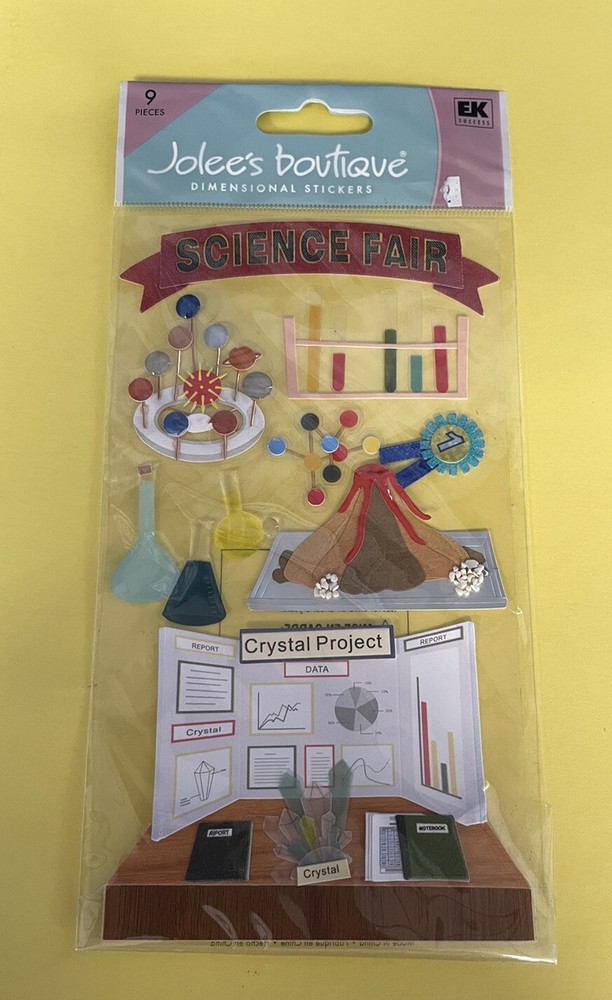 Jolee’s Boutique SCIENCE FAIR SCHOOL PROJECT 3-d Scrapbooking Stickers