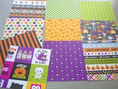Doodlebug Design Halloween Cardstock 6×6 Scrapbook Junk Journal Die Cuts Ribbon