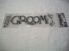 Sticko Sew Whats? EK Success Embroidered Stickers GROOM