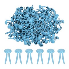 1000 Pcs Paper Brass Fasteners Split Pins, Sky Blue,4.5x 8 mm