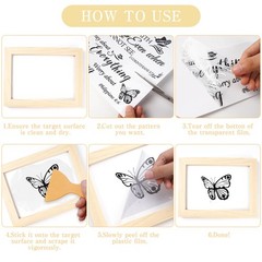 Rub on Transfers for Crafts 11.8 x 7.9 inches, Bible Verses; Butterfly