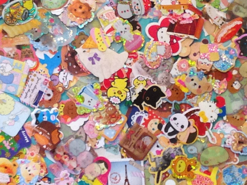 ❤️STICKER FLAKES LOT ~ KAWAII STICKERS ~ DELUXE EDITIONS Hello Kitty Japanese❤️