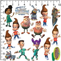 JIMMY NEUTRON VARIETY DIE CUT VINYL 50 CT STICKER PACK