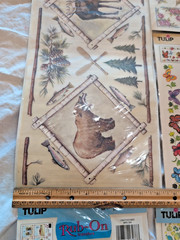 10 Sheets Rub on Transfers bee butterfly bear grape rose dog cat fish lighthouse