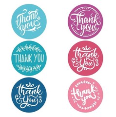 500Pcs 1″ Assorted Floral Thank You Stickers Round Adhesive Sealing Labels USA