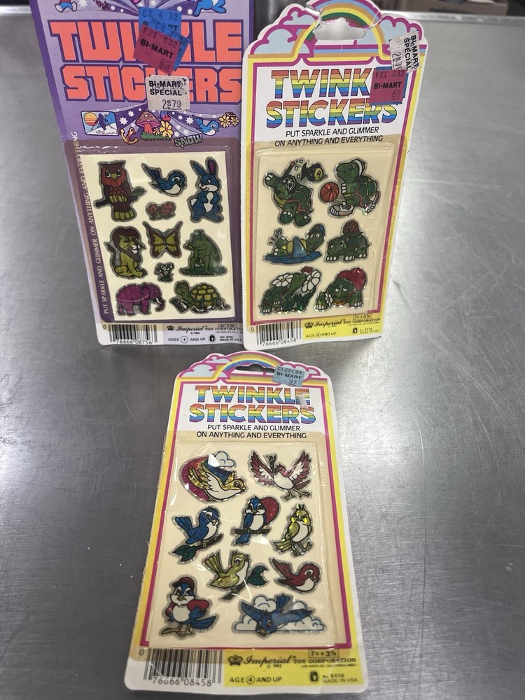Vintage 80s Prismatic Twinkle Stickers Sparkle Glimmer Imperial Toy Corp