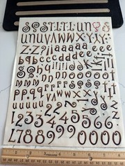 Provo Craft Michelle Anderson Pathways Sepia Alphabet Overlay Words Decorations