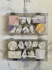Boxed White Multicolor Assorted Shapes Tags Labels Embellishments Scrapbooking
