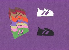 TENNIS SHOE 2 die cuts scrapbook cards