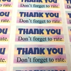 180 thank you stickers don’t forget to rate 6 pages