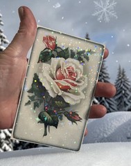White Rose Sticker. For laptop, journals, Scrap booking.
