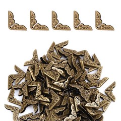 100pcs Metal Book Corner Protectors Vintage Book Corner Covers Decorative Pap…