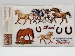PSX Faster Horses Sticker Sheet 2001 RARE Horse Western Scrapbook NEW!