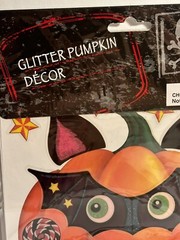 2020 Halloween Stickers glitter cat Pumpkin Jack O Lantern decor carving accents