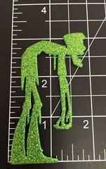 Tim Holtz Die Cuts * Ghoulish Zombie *Set of 12* Green Cardstock or Glitter Foam