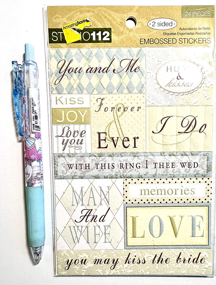 Wedding Stickers Scrapbooking Card Journal Planner Studio 112