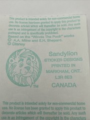 Vintage Disney Fuzzy Winnie The Pooh Piglet Stickers Sandylion – 1 Sheet NOP
