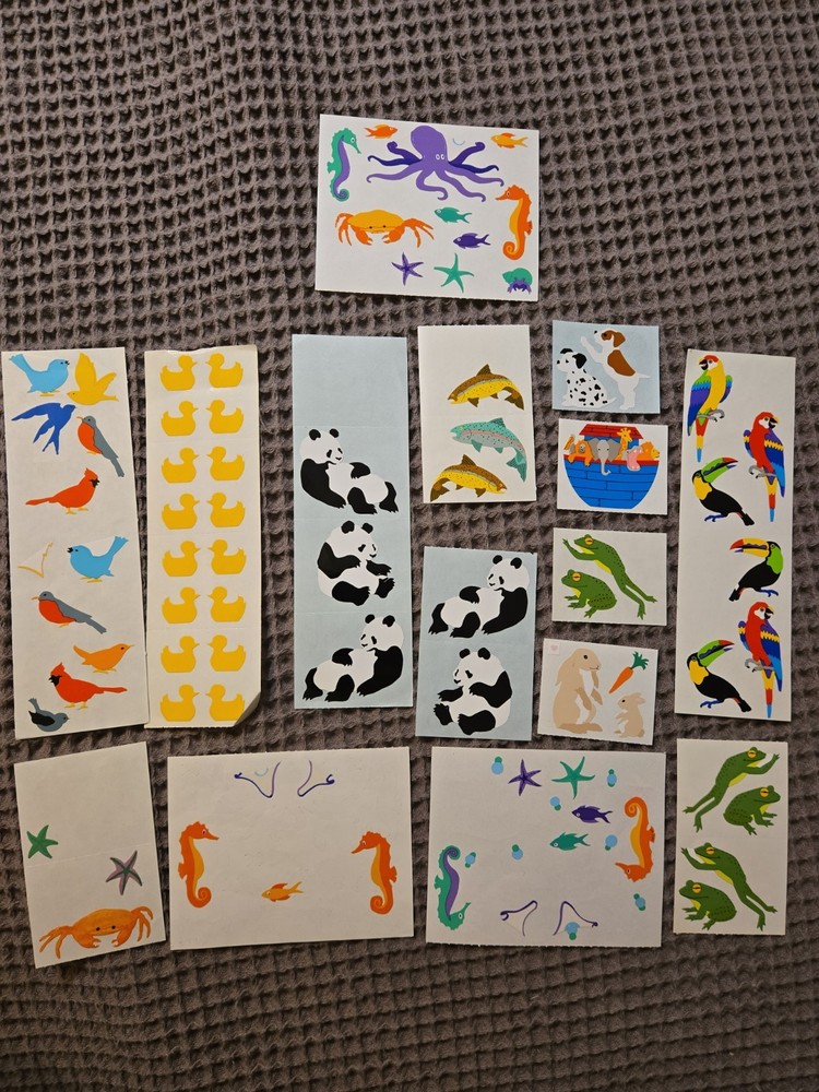 Vintage Mrs. Grossman’s MISCELLANEOUS ANIMAL Sticker Lot