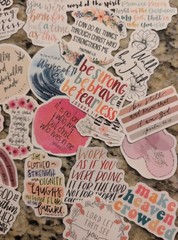 Inspirational Jesus Christian Stickers – 50Pcs Bible Verse Phrase Multicolor