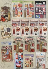 100’s of Europe, London, Scrapbook, stickers and embellishments. HUGE LOT