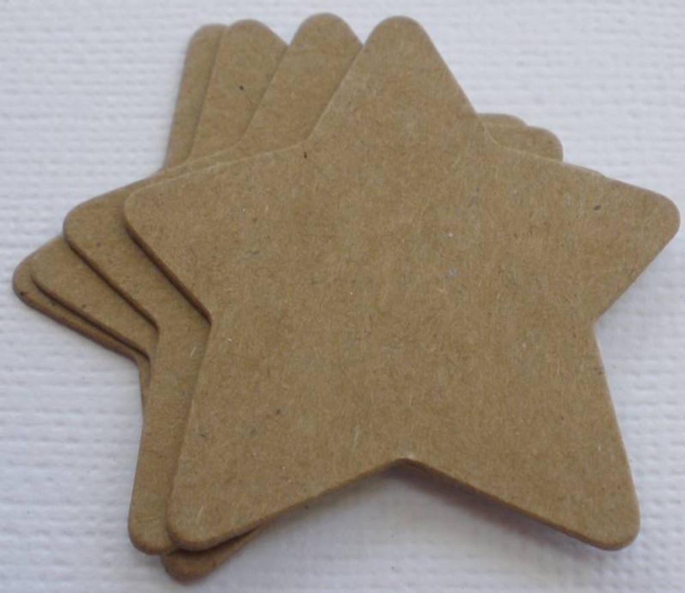 {8} *CHUNKY STAR* Raw Bare Chipboard Die Cuts