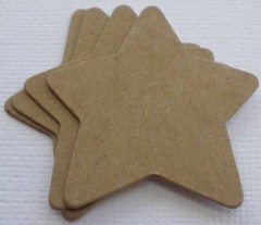 {8} *CHUNKY STAR* Raw Bare Chipboard Die Cuts