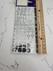 Sticko Autocollant Dimensional 186PC Funhouse Gold Silver Black VP Scrapbooking